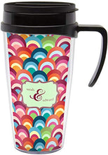 Load image into Gallery viewer, Retro Fishscales Acrylic Travel Mug with Handle (Personalized)
