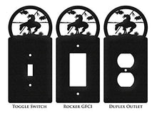 Load image into Gallery viewer, SWEN Products End of Trail Wall Plate Cover (Double Outlet, Black)
