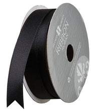 Load image into Gallery viewer, Jillson Roberts 5/8-Inch Double Faced Satin Ribbon Available in 21 Colors, Black, 6 Spool-Count (FR0921)

