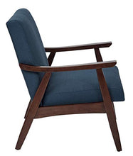 Load image into Gallery viewer, OSP Home Furnishings Davis Accent Chair with Medium Espresso Frame, Klein Azure Blue
