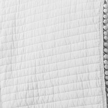 Load image into Gallery viewer, Levtex Home Pom Pom White King Quilt, Cotton
