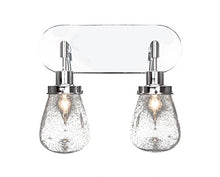 Load image into Gallery viewer, Toltec Lighting 1232-CH-471 Meridian - Two Light Bath Bar, Chrome Finish with Clear Bubble Glass
