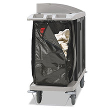 Load image into Gallery viewer, Zippered Vinyl Cleaning Cart Bag, 25 gal, 17w x 10 1/2d x 33h, Brown
