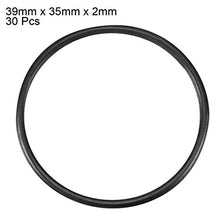 Load image into Gallery viewer, uxcell Nitrile Rubber O-Rings 39mm OD 35mm ID 2mm Width, Metric Buna-N Sealing Gasket, Pack of 30
