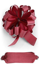 Load image into Gallery viewer, Double Sided Satin Pull Bows in Red 5W x 20 Loops - Pack of 50
