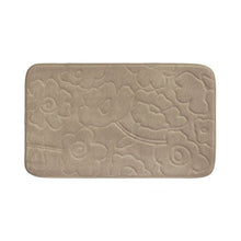 Load image into Gallery viewer, Bounce Comfort Stencil Floral Memory Foam Bath Mat, 17 by 24&quot;, Linen
