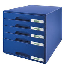 Load image into Gallery viewer, Leitz 5 A4 Drawer Cabinet, Organiser, Plus Range, Blue
