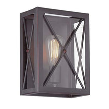 Load image into Gallery viewer, Designers Fountain 87301-SB High Line - One Light Wall Sconce, Satin Bronze Finish with Clear Glass
