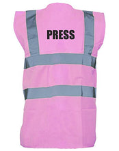 Load image into Gallery viewer, Press, Printed Hi-Vis Vest Waistcoat - Pink/Black 3XL
