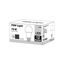 Load image into Gallery viewer, New 75 Watt Equivalent SlimStyle A19 LED Light Bulb 2700K 12 Pack
