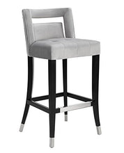 Load image into Gallery viewer, TOV Furniture Hart Velvet Stool, Counter Height, Gray
