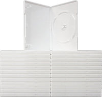 Square Deal Recordings & Supplies - DVBR14WH - DVD/Wii Plastic Replacement Cases - Solid White (25 Cases)