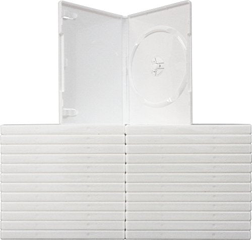 Square Deal Recordings & Supplies - DVBR14WH - DVD/Wii Plastic Replacement Cases - Solid White (25 Cases)