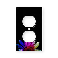 Daisy Color Drops - AC Outlet Decor Wall Plate Cover Metal