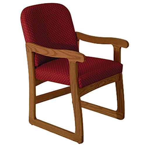 Wooden Mallet DW7-1 Prairie Guest Chair, Medium Oak/Watercolor Green