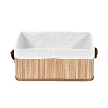 Load image into Gallery viewer, Compactor Rectangular Foldable Bamboo Laundry Basket, Natural, 35 x 25 x 15cm
