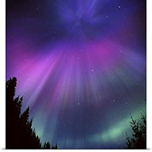Load image into Gallery viewer, GREATBIGCANVAS Entitled Aurora Corona Over Crow Creek Girdwood During Winter in Southcentral Alaska Poster Print, 60&quot; x 40&quot;, Multicolor
