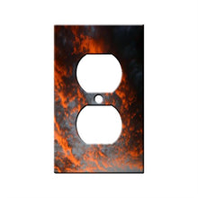 Load image into Gallery viewer, Sky Blue with Orange Clouds - Decor Double Switch Plate Cover Metal
