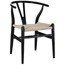 Load image into Gallery viewer, Modway Amish Mid-Century Wood Kitchen and Dining Room Chair in Black

