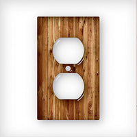 Pine Planks - Decor Double Switch Plate Cover Metal