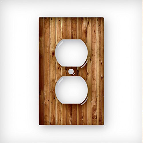 Pine Planks - Decor Double Switch Plate Cover Metal