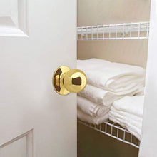Load image into Gallery viewer, Design House 782912 Ball 2-Way Adjustable Passage Door Knob, Polished Brass
