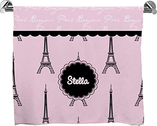 YouCustomizeIt Paris & Eiffel Tower Bath Towel (Personalized)