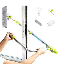 Load image into Gallery viewer, Aluminum Telescopic Window Cleaner Smart Angle Adjust Window Cleaning Tool with Squeegee for External Double Faced Window Glass
