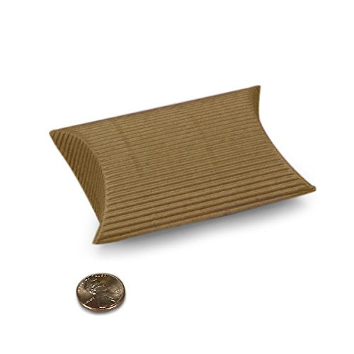 Kraft Corrugated Pillow Box | Quantity: 200 Width 1 1/8