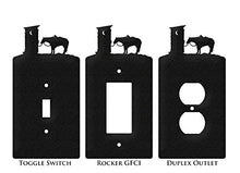 Load image into Gallery viewer, SWEN Products Outhouse Metal Wall Plate Cover (Single Switch, Black)

