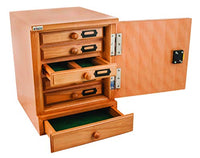 Eisco BI0123A Wooden Slide Cabinet, 5 Drawers, 500 Slide Capacity Total