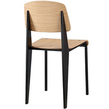 Load image into Gallery viewer, Modway Cabin Modern Wood and Metal Kitchen and Dining Room Chair in Natural Black
