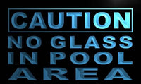 Caution No Glass in Pool Area LED Sign Neon Light Sign Display m603-b(c)