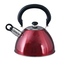Mr. Coffee 72750.03 Morbern 1.8 Quart Stainless Steel Whistling Tea Kettle, Red