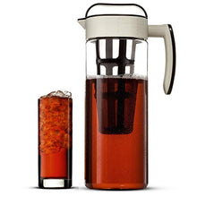 Load image into Gallery viewer, Komax Large Cold Brew Coffee Maker 2 quart (8 Cups) Tritan Pitcher - With Stainless Steel Mesh Infuser - Air Tight Seal, Space Saving Square Design For Concentrated Hot or Cold Beverages
