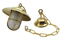 Nautical Tropical Imports 8 Inch H Solid Brass Hanging Ceiling Wharf Lamp