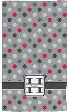 Load image into Gallery viewer, YouCustomizeIt Red &amp; Gray Polka Dots Hand Towel - Full Print (Personalized)

