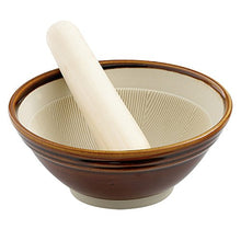 Load image into Gallery viewer, Helen&#39;s Asian Kitchen Suribachi Set, Ceramic Mortar Bowl with Wooden Pestle
