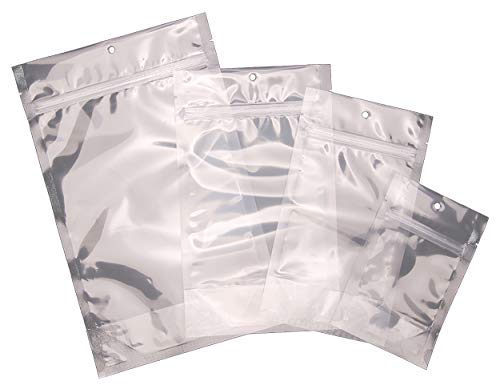 PackFreshUSA: Clear Stand Up Pouch Bags - Professional Flexible Packaging - Resealable - Seal-Top - Heat-Sealable - Hang Hole - Tear Notch - Small 4 x 6 x 2.5 in - 100 Pack