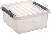 Load image into Gallery viewer, helit H6162802SUNWARE Plastic Box with Lid, 18litres, Transparent
