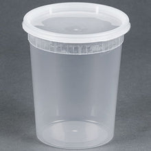Load image into Gallery viewer, 32 oz. Microwavable Translucent Plastic Deli Containers with Lids - Pkg of 24

