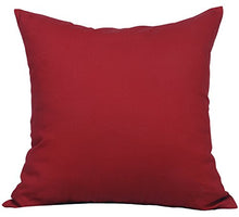 Load image into Gallery viewer, TangDepot Cotton Solid Throw Pillow Covers, 12&quot; x 12&quot; , Deep Red
