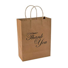 Load image into Gallery viewer, Fun Express - Thank You Craft Bag (dz) for Wedding - Party Supplies - Bags - Paper Gift W &amp; Handles - Wedding - 12 Pieces
