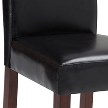 Load image into Gallery viewer, Simpli Home WS5113-4-BL Acadian Contemporary Parson Dining Chair (Set of 2) in Midnight Black Faux Leather
