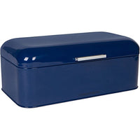 Large Blue Bread Box - Powder Coated Stainless Steel - Extra Large Bin for Loaves, Bagels & More: 16.5