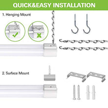 Load image into Gallery viewer, 4 Pack 4FT Linkable LED Shop Light, Utility Shop Light Fixture, 4400lm, 42W [250W Equivalent], 5000K Daylight White Shop Lights for Workshop, Garage, Hanging or Surface Mount, with Power Cord, ETL
