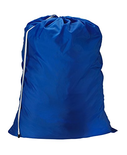 Nylon Laundry Bag - Locking Drawstring Closure and Machine Washable. These Large Bags Will Fit a Laundry Basket or Hamper and Strong Enough to Carry up to Three Loads of Clothes. (Royal Blue)
