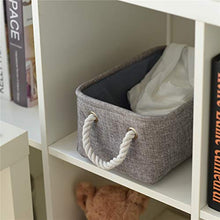 Load image into Gallery viewer, TheWarmHome Grey Linen Storage Basket for Shelves, Storage for Toys,Fabric Organizer Bins
