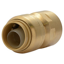 Load image into Gallery viewer, SharkBite U072LFA Straight Connector Plumbing, PEX Fittings, Push-to-Connect, Copper, CPVC, 1/2 Inch x 1/2 Inch FNPT

