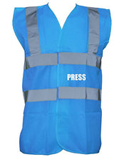 Load image into Gallery viewer, Press, Printed Hi-Vis Vest Waistcoat - Royal Blue/White 3XL
